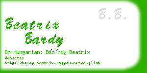 beatrix bardy business card